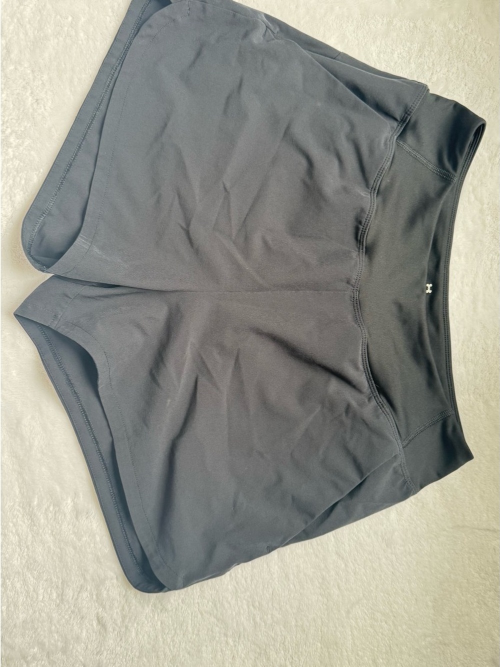 Under Armour Black Performance Mid-Rise Shorts